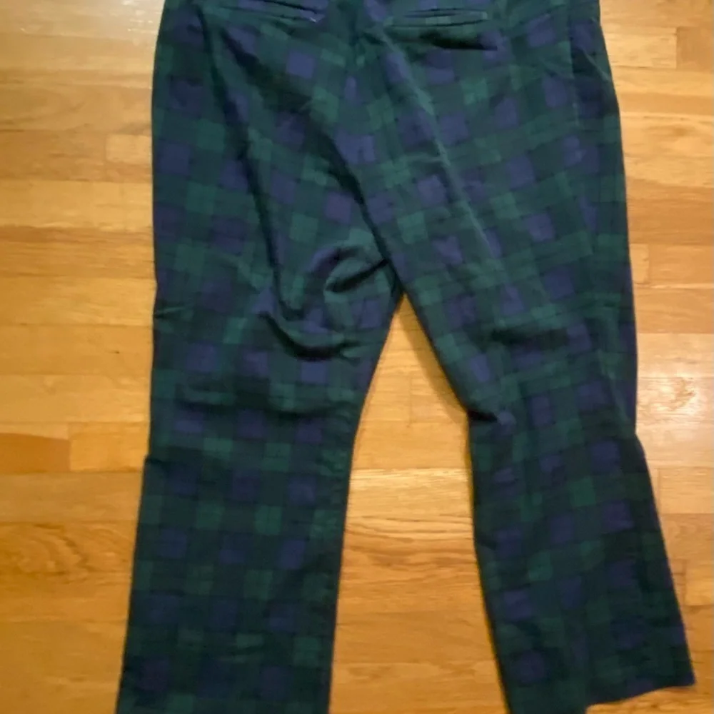 Plaid Green and Blue Croft and Barrow Pants - Picture 8 of 12